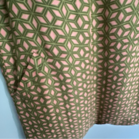 Fossil Dress Or Tunic Womens Small 70’s Retro Shift Pleated Neck Mini Geometric - Picture 4 of 8